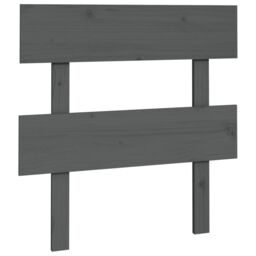 Berkfield Home Bed Headboard Grey 93.5x3x81 cm Solid Wood Pine - thumbnail 2