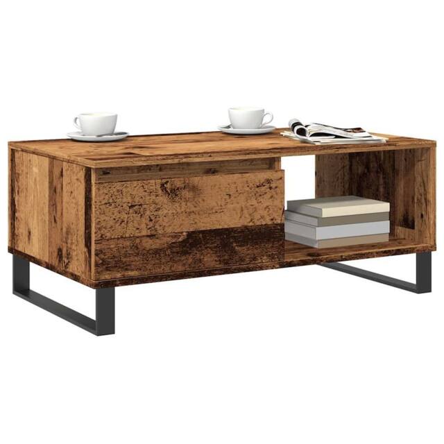 Berkfield Home Durable Coffee Table Old Wood 90x50x36.5 cm Engineered Wood in Brown - image 1