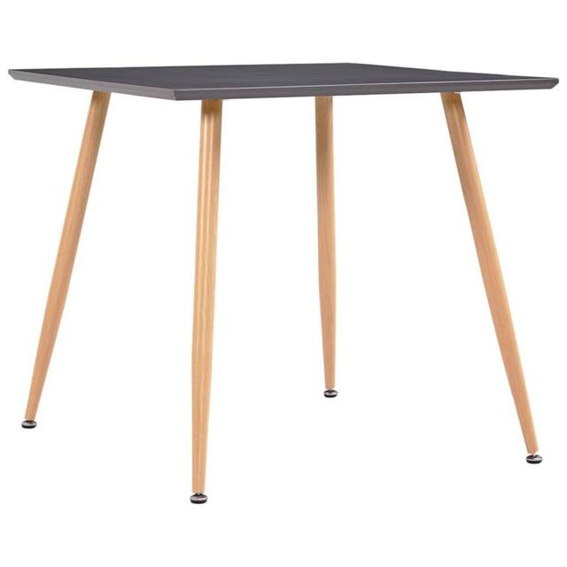 Berkfield Home Dining Table Grey & Oak 80.5x80.5x73 cm MDF - image 1