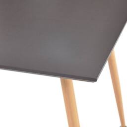 Berkfield Home Dining Table Grey & Oak 80.5x80.5x73 cm MDF - thumbnail 3
