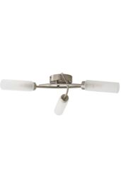 ValueLights Maya 3 Way Curved Cross Over Flush Ceiling Light in Silver - thumbnail 7