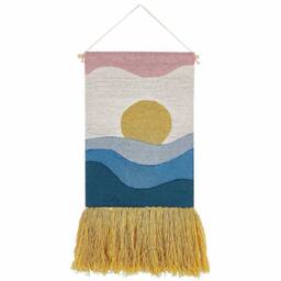 Wyld and Coco Handwoven Multicolour Wall Hanging 46 x 108 cm Tassels - thumbnail 2