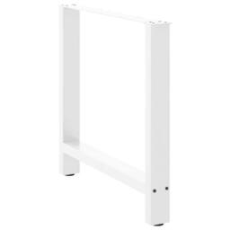 Berkfield Home Coffee Table Legs White 2 pcs 80x(72-73) cm Steel - thumbnail 4