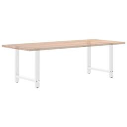 Berkfield Home Coffee Table Legs White 2 pcs 80x(72-73) cm Steel - thumbnail 8