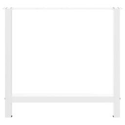 Berkfield Home Coffee Table Legs White 2 pcs 80x(72-73) cm Steel - thumbnail 5