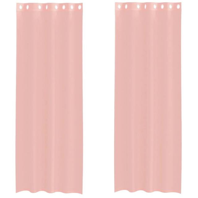 Berkfield Home Voile Curtains with Grommets 2 pcs Pink 140x260 cm - image 1