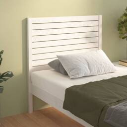 Berkfield Home Beautiful Bed Headboard White 81x4x100 cm Solid Wood Pine - Size: 81 x 4 x 100 cm - thumbnail 4