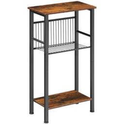 FLAVORA 40×22×79cm Brown Narrow Console Entryway Table - Size: 0.6m2