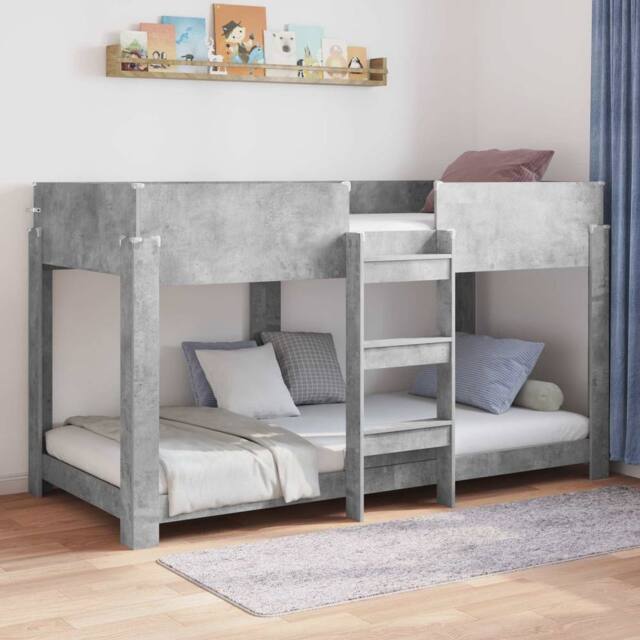 Berkfield Home Bunk Bed for Kids Concrete Grey 90 x 200 cm Engineered Wood - image 1