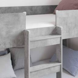 Berkfield Home Bunk Bed for Kids Concrete Grey 90 x 200 cm Engineered Wood - thumbnail 3