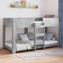 Berkfield Home Bunk Bed for Kids Concrete Grey 90 x 200 cm Engineered Wood - thumbnail 1