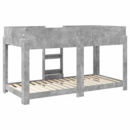 Berkfield Home Bunk Bed for Kids Concrete Grey 90 x 200 cm Engineered Wood - thumbnail 7