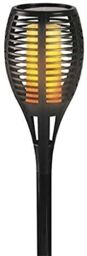 Marco Paul Pack of 2 Solar Lights Flickering Flame Lights 50cm in Black - thumbnail 2