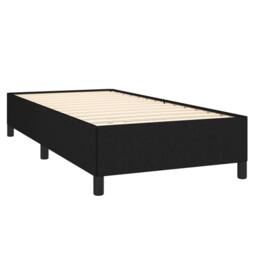 Berkfield Home Bed Frame Black 90x190 cm Single Fabric - thumbnail 4