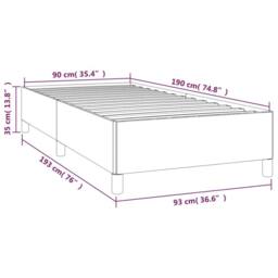 Berkfield Home Bed Frame Black 90x190 cm Single Fabric - thumbnail 9