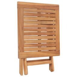 Berkfield Home Folding Garden Table 45x45x45 cm Solid Teak Wood in Brown - Size: 45 x 45 x 45 cm - thumbnail 4