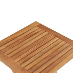 Berkfield Home Folding Garden Table 45x45x45 cm Solid Teak Wood in Brown - Size: 45 x 45 x 45 cm - thumbnail 5