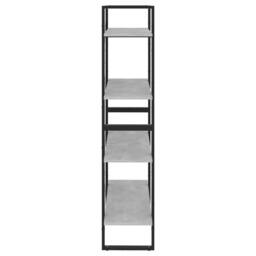 Berkfield Home 4-Tier Book Cabinet Concrete Grey 80x30x140 cm Engineered Wood - Size: 80 x 30 x 140 cm - thumbnail 6