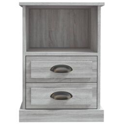 Berkfield Home Bedside Cabinet Grey Sonoma 43x36x60 cm - Size: 43 x 36 x 60 cm - thumbnail 6