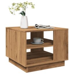 Berkfield Home Coffee Table Artisan Oak 55x55x42 cm Engineered Wood in Brown - Size: 55 x 55 x 42 cm - thumbnail 1
