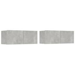 Berkfield Home Classic 5 Piece TV Cabinet Set Concrete Grey Engineered Wood - thumbnail 7