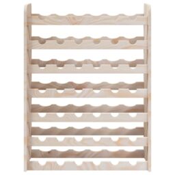 Berkfield Home Wine Rack 67.5x25x87 cm Solid Wood Pine in Brown - thumbnail 5