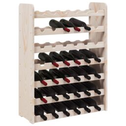 Berkfield Home Wine Rack 67.5x25x87 cm Solid Wood Pine in Brown - thumbnail 4