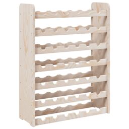 Berkfield Home Wine Rack 67.5x25x87 cm Solid Wood Pine in Brown - thumbnail 2