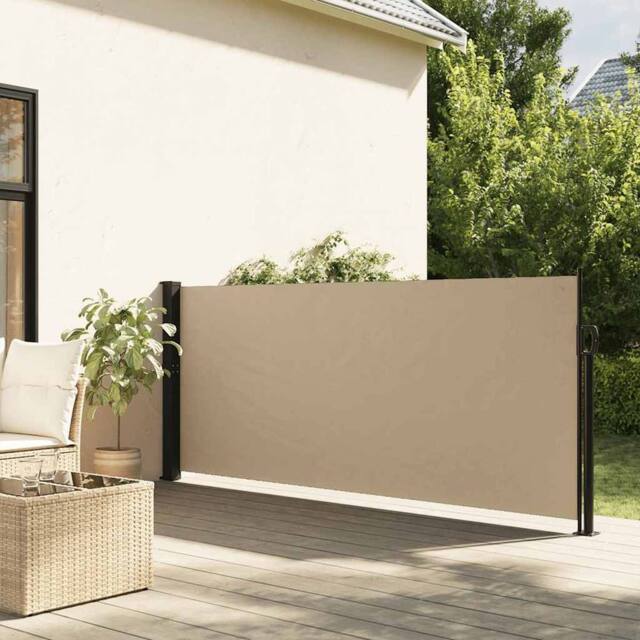 Berkfield Home Retractable Side Awning Beige 120x500 cm - image 1