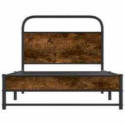 Berkfield Home Bed Frame Without Mattress 100x200 cm Smoked Oak Engineered Wood in Brown - thumbnail 5