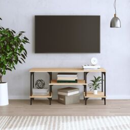 Berkfield Home TV Cabinet Sonoma Oak 102x35x45.5 cm Engineered Wood in Brown - thumbnail 3