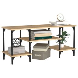 Berkfield Home TV Cabinet Sonoma Oak 102x35x45.5 cm Engineered Wood in Brown - thumbnail 4