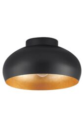 Eglo Mogano 2, Domed Gold Semi-Flush Ceiling Light in Metallic Gold - thumbnail 1