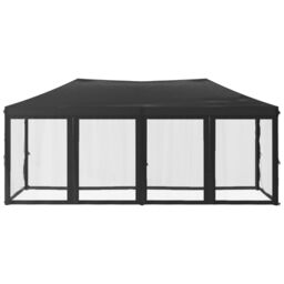 Berkfield Home Folding Party Tent with Sidewalls Anthracite 3x6 m in Black - thumbnail 3