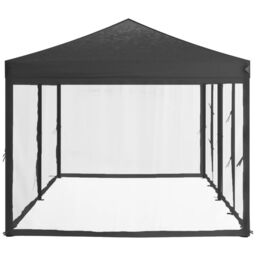 Berkfield Home Folding Party Tent with Sidewalls Anthracite 3x6 m in Black - thumbnail 4