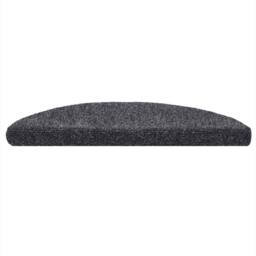 Berkfield Home Self-adhesive Stair Mats 10 pcs Dark Grey 56x17x3 cm Needle Punch - Size: Medium - thumbnail 4