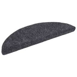 Berkfield Home Self-adhesive Stair Mats 10 pcs Dark Grey 56x17x3 cm Needle Punch - Size: Medium - thumbnail 3
