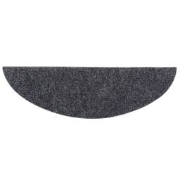 Berkfield Home Self-adhesive Stair Mats 10 pcs Dark Grey 56x17x3 cm Needle Punch - Size: Medium - thumbnail 5