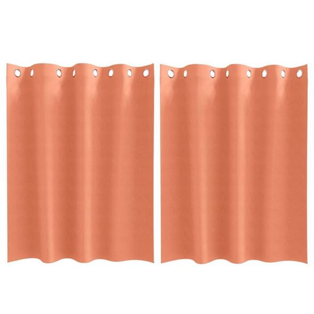 Berkfield Home Curtains with Curtains 2 pcs Terracotta 140 x 140 cm Polyester - image 1