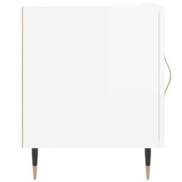 Berkfield Home Bedside Cabinets 2 pcs High Gloss White 40x40x50 cm Engineered Wood - Size: 40 x 40 x 50 cm - thumbnail 6