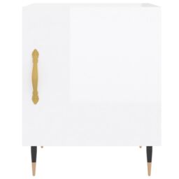 Berkfield Home Bedside Cabinets 2 pcs High Gloss White 40x40x50 cm Engineered Wood - Size: 40 x 40 x 50 cm - thumbnail 5