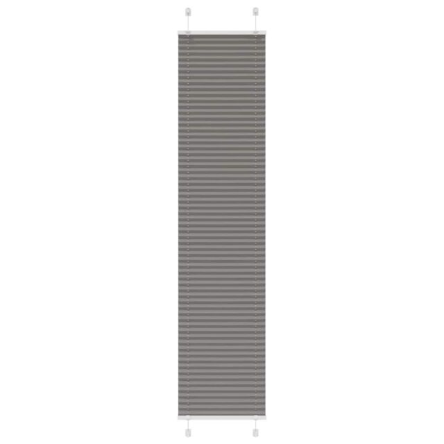Berkfield Home Pleated Blind Anthracite 50x200 cm Fabric Width 49.4 cm Polyester in Black - image 1