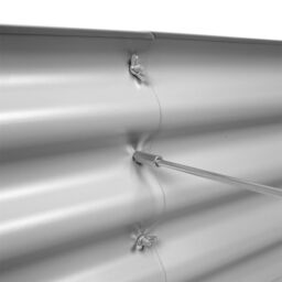 Harbour Housewares Raised Garden Beds - 2x Rounded Bottomless Galvanised Steel Planter 120 x 60cm in Silver - Size: 120 x 60 cm - thumbnail 5