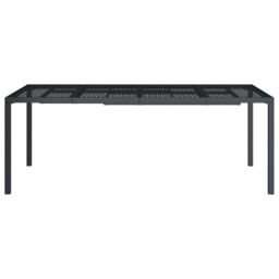 Berkfield Home Garden Table Anthracite 200x100x72 cm Steel in Black - Size: 200 x 100 x 72 cm - thumbnail 3