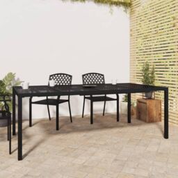 Berkfield Home Garden Table Anthracite 200x100x72 cm Steel in Black - Size: 200 x 100 x 72 cm
