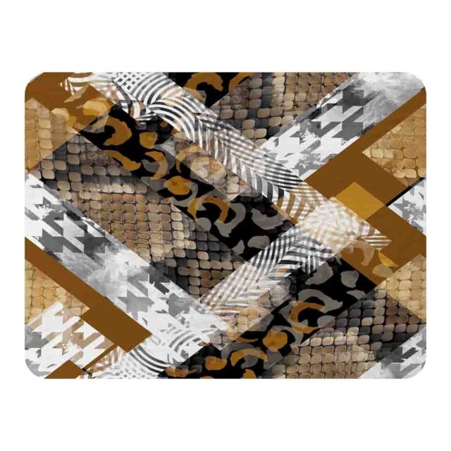 Benjamin Tate Design Geometric Snake Skin & Patterns Blanket in Natural - Size: 120 cm x 150 cm - image 1