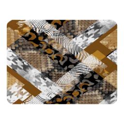 Benjamin Tate Design Geometric Snake Skin & Patterns Blanket in Natural - Size: 120 cm x 150 cm - thumbnail 1