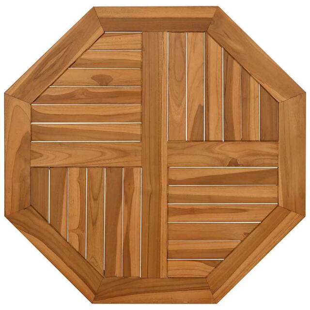 Berkfield Home Table Top 70x70x2.5 cm Octagonal Solid Wood Teak in Brown - image 1