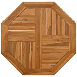 Berkfield Home Table Top 70x70x2.5 cm Octagonal Solid Wood Teak in Brown - thumbnail 1