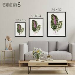 "Artery8 AF Lydon Benjamin Fawcett Green Wild Cabbage Leaf Framed Canvas Art in White - Size: W12"" x H16""" - thumbnail 4